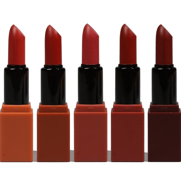 Is'mine 5Pcs Matte Lipstick Makeup Set Natural Nude Lipstick Velvet Smooth Not Fade Waterproof Mini Lipstick Set (Set A)