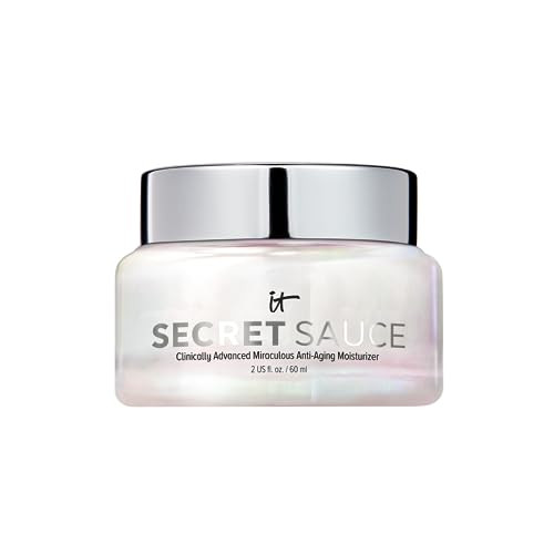 It Cosmetics Secret Sauce Anti-Aging Face Moisturizer - Hydrating & Plumping Moisturizer Face Cream For Fine Lines Wrinkles & Dark Spots - Vegan - Day Or Night Facial Moisturizer 2 Fl. Oz