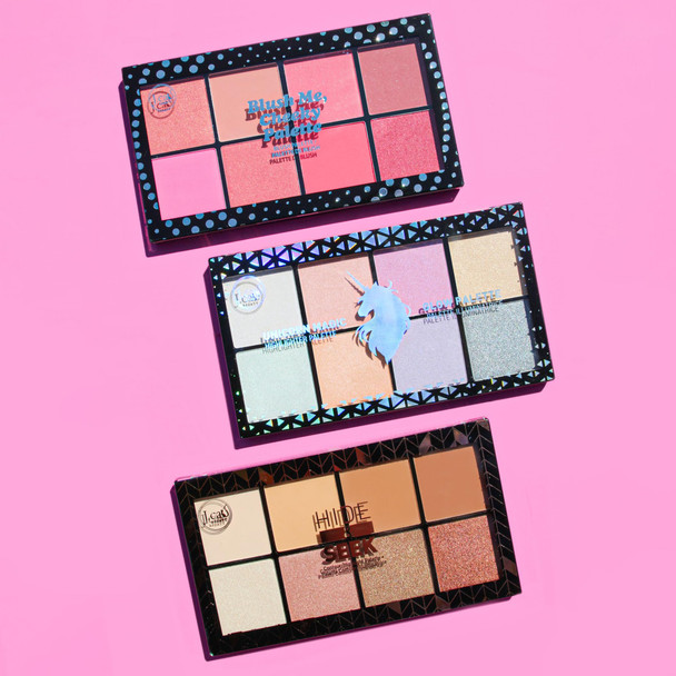 J.Cat Beauty J. Cat Beauty 8 Color Contour And Highlight Palette Hide And Seek Powder Pigmented And Blendable Shades From Soft To Chiseled Look