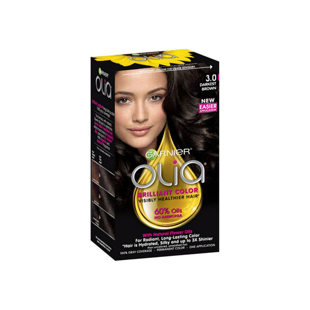 Garnier Olia Ammonie Free Hair Color [3.0] Darkest Brown 1 ea