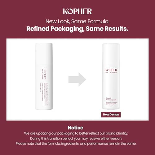 Kopher Curepair Derma Facial Serum Spray Mist 4Ever With 10Gf Skin Renewal & Brightening Ampoule For Sensitive Skin - Reduces Wrinkles Improves Skin Tone Korean Skincare (3.38 Fl.Oz.)