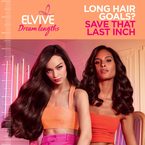L'Oreal Paris Elvive Dream Lengths Savior Fiber Hair Mask With Collagen Peptides Concentrate To Revive And Restore 3 Min Hair Treatment Formula 12 Fl Oz