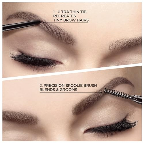 L'Oreal Paris Makeup Brow Stylist Definer Waterproof Eyebrow Pencil Ultra-Fine Mechanical Pencil Draws Tiny Brow Hairs And Fills In Sparse Areas And Gaps Taupe 0.003 Oz