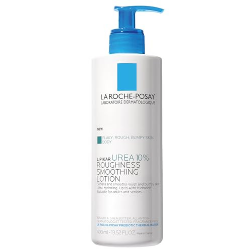 La Roche Posay Lipikar Urea 10% Roughness Smoothing Lotion Body Lotion For Dry Skin With 10% Urea + Shea Butter + Allantoin Rough And Bumpy Skin Lotion Softens and  Smooths Skin With 1 Application