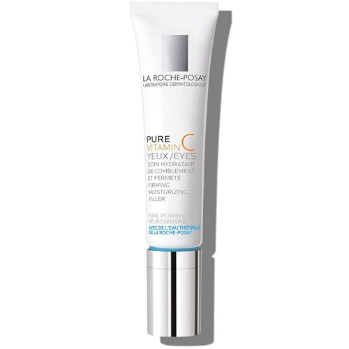 La Roche-Posay Redermic C Pure Vitamin C Eye Cream With Hyaluronic Acid To Reduce Wrinkles For Anti-Aging Effect 0.5 Fl Oz (Pack Of 1)