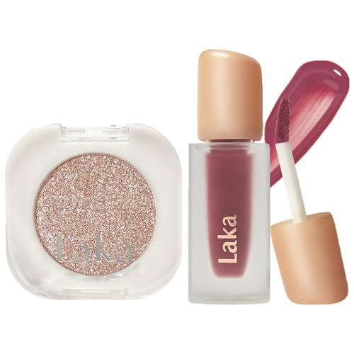 Laka Lid & Lip Duo- Mono Eyeshadow 921 Allure & Fruity Glam Tint 102 Dewy