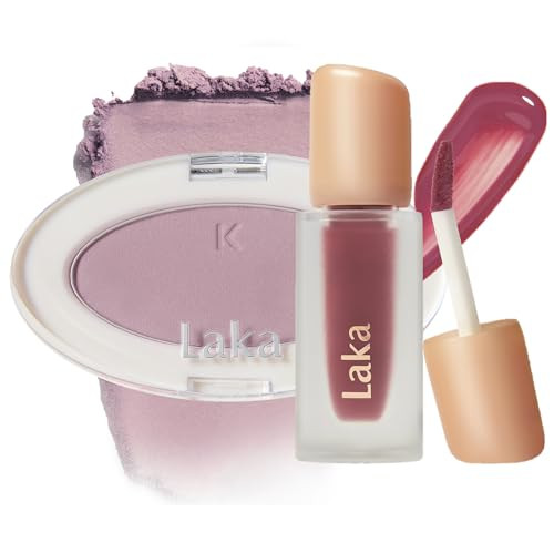 Laka Blush And Lip Duo- Love Silk Blush 708 Poem & Fruity Glam Tint 102 Dewy