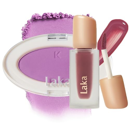 Laka Blush & Lip Duo- Love Silk Blush 702 Fantasy & Fruity Glam Tint 102 Dewy