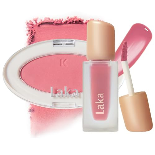 Laka Blush And Lip Duo- Love Silk Blush 703 Icon & Fruity Glam Tint 134 Peaches