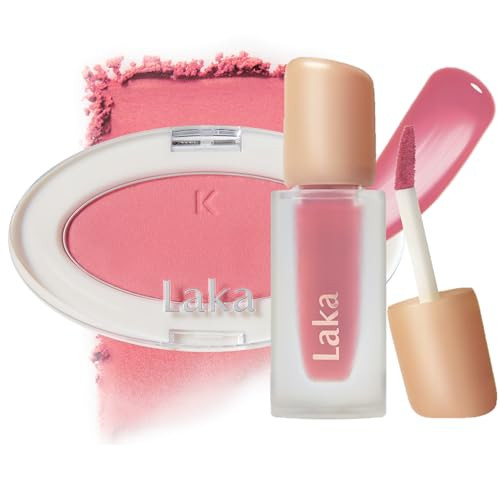 Laka Blush & Lip Duo- Love Silk Blush 701 Harico & Fruity Glam Tint 134 Peaches