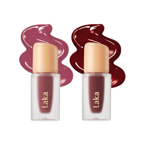 Laka Fruity Glam Lip Tint Mini Duo 102 Dewy 120 Caffeine Rose