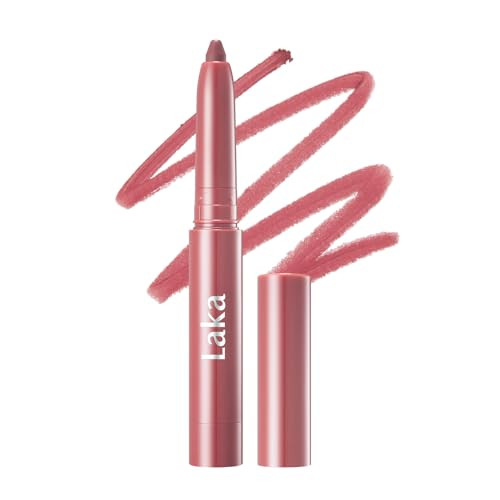 Laka Stain Lip Liner 04 Rosy Talk + Fruity Glam Tint 141 Compote Rich Creamy Long Lasting Color & Glowing Lip Stain