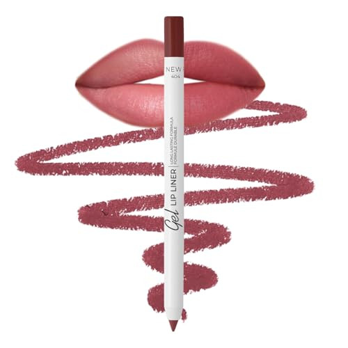 Lamel Lip Liner Duo Matte Gel Lip Liner Pencil Berry 404 & Caramel 409 Weightless Creamy Sharpenable Longwear & Waterproof Highly-Pigmented 2 X 1.7G