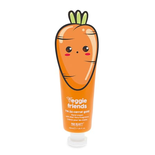 Mad Beauty Veggie Friends Carrot Hand Cream Carrot Extract & Shea Butter Soothing And Moisturizing Aloe Vera Fragrance Cruelty-