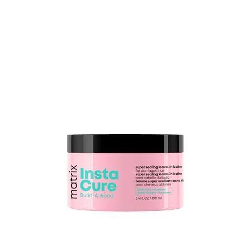 Matrix Instacure Build-A-Bond Super Sealing Leave-In Balm - Repairs & Seals Damaged Hair Heat Protects And Smooths Frizz With Citric Acid & Squalane Vegan Sulfate- Paraben-