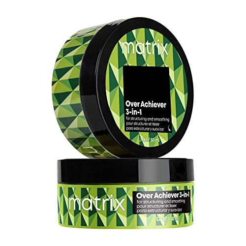 Matrix Styling Over Achiever 3-In-1 Wax For Smoothing & Structuring Hair - Provides Long Lasting Texture & Grip Reworkable Hold Spreads Like Cream Pomade 1.7 Oz