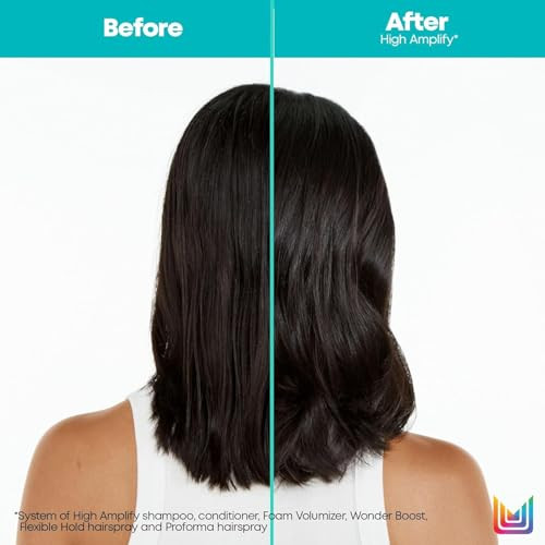 Matrix High Amplify Foam Volumizer Full Bodifying Mousse - Lightweight Lasting Volume Thickening & Conditioning Shine For Fine And Limp Hair Salon Hair Styling 11.3 Fl Oz