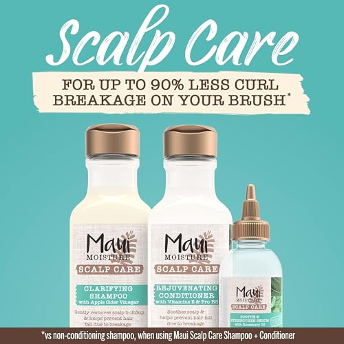 Maui Moisture Scalp Care Rejuvenating Conditioner Soothing Curly Hair Conditioner With Vitamin E Pro-Vitamin B5 & Aloe Vera Silicone- 13 Fl. Oz