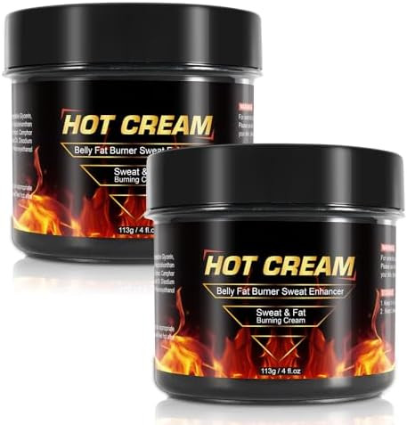 Mcukv 2 Pack Hot Sweat Cream Stomach Fat Burner For Women And Men Belly Fat Burner Cellulite Treatment Workout Sweat Enhancer Slimming Firming Cream For Thighs Legs Abdomen ArmsButtocks