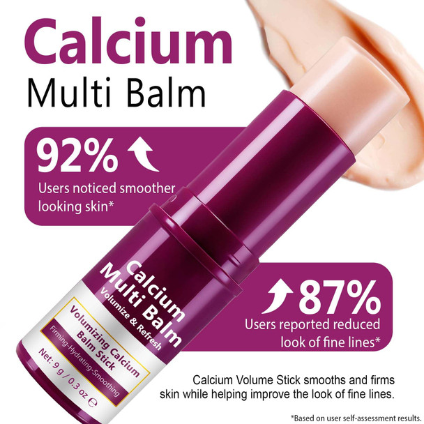 Mcukv Calcium Volume Multi Balm Stick 2Pack Collagen & Vitamin E Moisture Stick For Face And Neck Lightweight Non-Greasy Hydration Balm For Daily Use Promotes Soft Supple Healthy-Looking Skin