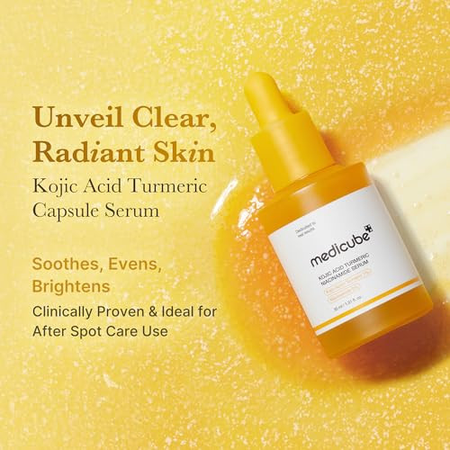 Medicube Kojic Acid Turmeric Clarifying & Balancing Capsule Serum For Troubled Skin Soothing & Brightening Facial Serum Niacinamide & Glow Capsules For Hydration And Barrier Support 1.01 Fl.Oz