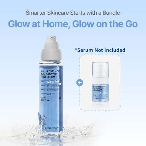 Meditherapy Hyaluronic Acid Serum 150Ml X Refillable Empty Mist Spray Bottle Bundle