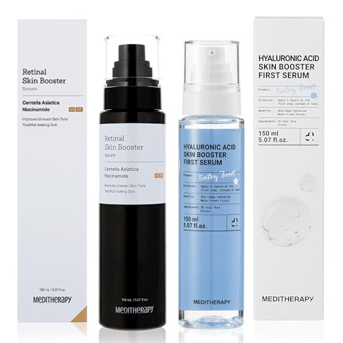 Meditherapy The Glass Skin Booster Duo Retinal Skin Booster Serum + Ultra-Hydrating Hyaluronic Acid Serum (K-Beauty Set)