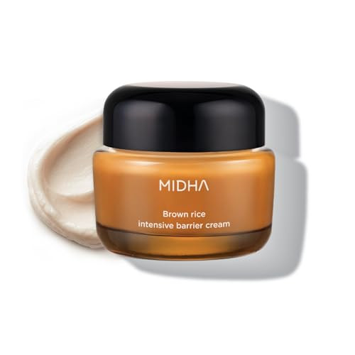 Midha Brown Rice Intensive Barrier Cream 1.69Fl.Oz/50Ml Rich Butter Cream Texture Non-Greasy Finish Deep Hydration & Moisture Barrier Support Cream For Tight Flaky And Irritated Skin