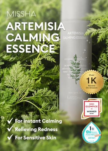 Missha Artemisia Calming Essence 5.07 Fl Oz / 150Ml - 100% Artemisia Annua Extract Facial Toner For Sensitive Skin Korean Toner With Double-Fermented Mugwort Soothes Redness & Acne
