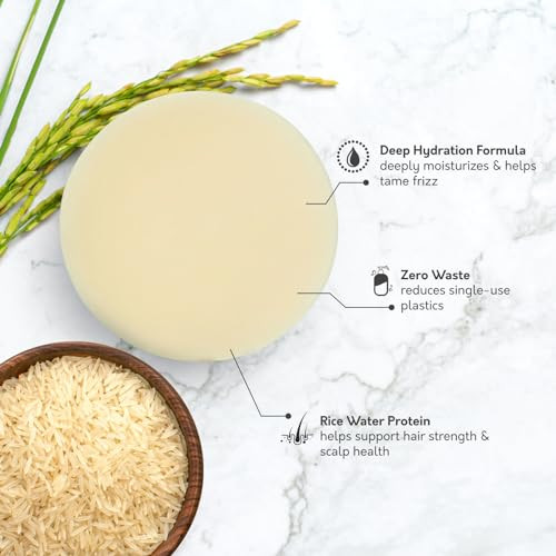 Modayeri Al Veri Te Yeni Moda Rice Water Shampoo Bar For Hair Strengthening And Repair - Sulfate- Vegan Formula With Nourishing Oils - Solid Shampoo For Healthy Locks Thinning Hair And Color-Treated Hair 3.2 Oz