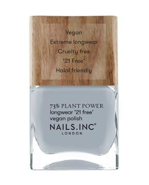 Nails Inc Plant Power Longwear Vegan Nail Polish - Fresh Air Don't Care (Soft Grey) - 0.47 Fl Oz / 14 Ml
