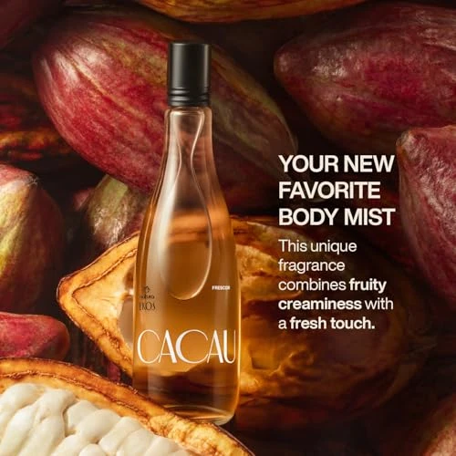 Natura Ekos Body Mist Cacau Frescor Eau De Toilette - Long Lasting Fragrance - Notes Of Orange Gardenia Chocolate Sandalwood Vanilla Musk - Spicy And Sweet Women's Perfume 150 Ml