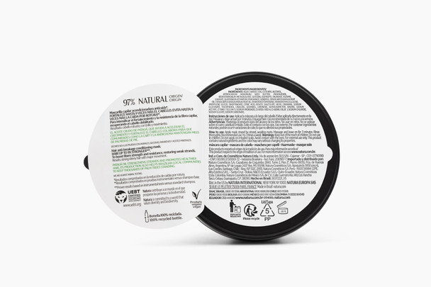 Natura Ekos Patau Strengthening Anti-Breakage Hair Mask - For Weakened Brittle Damaged And Dry Hair - Vegan Not Tested On Animals