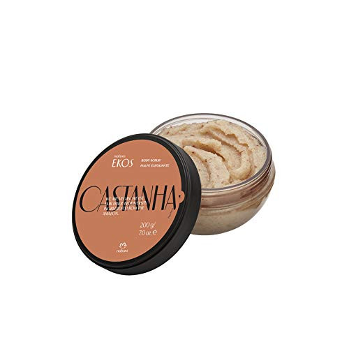 Natura Ekos Castanha Body Scrub Exfoliating Sugar & Brazil-Nut Oil Body Polish 100% Vegan Fair-Trade Eco-Packaged Dry & Sensitive Skin Moisturizer Hydrating & Revitalizing 7 Oz (200 G)