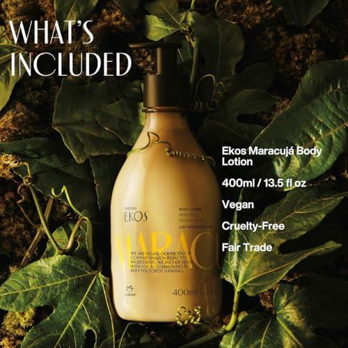 Natura Maracuj (Passion Fruit) Hand & Body Care Bundle Calming Body Lotion + Hydrating Hand Cream Soothing Fast-Absorbing 24H Moisturization Vegan Brazilian Skincare 13.5 Fl Oz + 1.4 Oz