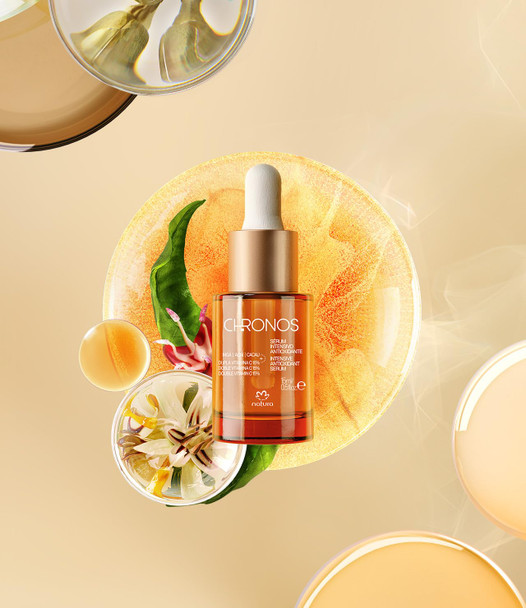 Natura - Chronos Intensive Anti-Oxidant Serum - Brightening 15% Vitamin C Serum - Protects From Oxidation With Inga A A & Cacau - Stimulates Collagen Vegan & Cruelty- Skincare 15Ml