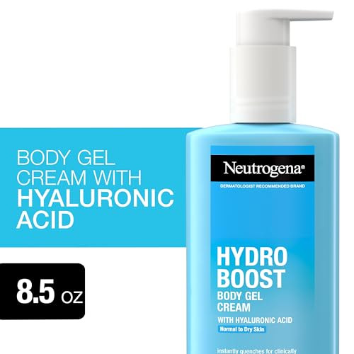 Neutrogena Hydro Boost Hydrating Body Gel Cream With Hyaluronic Acid Instantly Quenches For Hydrated Soft & Supple Skin Nongreasy Fast Absorbing Cream For Normal To Dry Skin 8.5 Oz 12 Pack