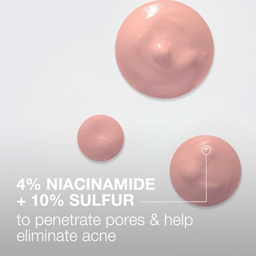 Neutrogena Stubborn Acne Spot Drying Lotion Fragrance- Sulfur Acne Treatment Clears Acne By Drying Up & Shrinking Pimples Paraben- & Oil- 10% Sulfur & 4% Niacinamide 1.0 Fl. Oz
