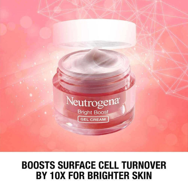 Neutrogena Bright Boost Brightening Moisturizing Face With Skin Resurfacing And Brightening Neoglucosamine For Smooth Skin Facial With Aha Pha And Mandelic Acids Gel Cream 1.7 Fl Oz