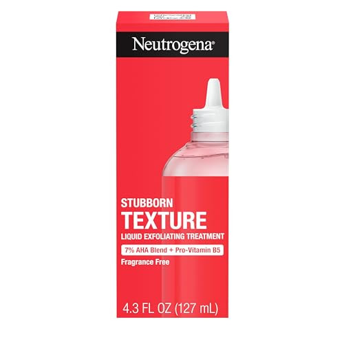 Neutrogena Stubborn Texture Liquid Exfoliant With 7% Aha Blend & Pro-Vitamin B5 Designed For Acne-Prone & Oily Skin Liquid Face Exfoliator Oil- & Fragrance- 4.3 Fl. Oz