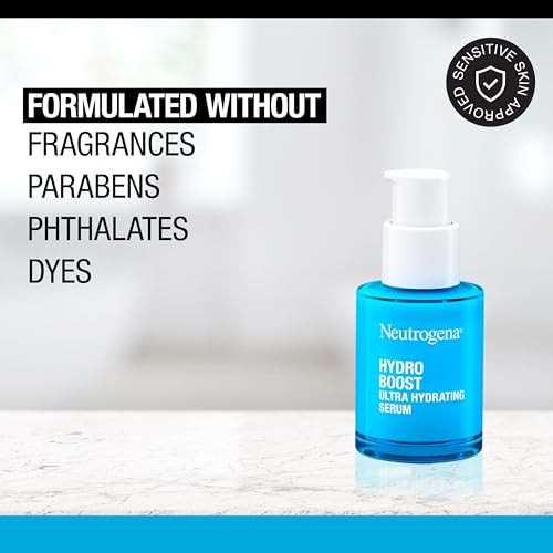 Neutrogena Hydro Boost Ultra Hydrating Serum With Hyaluronic Acid Fragrance- Face Serum For Weightless Hydration And Softer Glowing Skin Non-Comedogenic 1 Fl. Oz