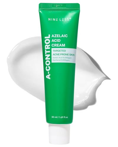 Nineless A-Control Azelaic Acid Cream Korean Blemish Clear Moisturizer For Face - Acne-Fighting & Hydrating For Clearer Skin - Blemish Relief Soothing Recovery 1.69Oz