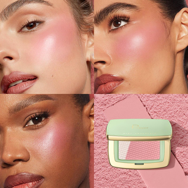 Noerrors Highlighter & Blush Palette Duo2-In-1 Lightweight Cheek Glow Kit Pink Cheeks Face Glow HighlightLong-Lasting Natural Finish All Skin TonesSilky Powder Formula With Mirror Face Makeup01