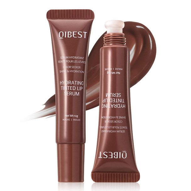 Noerrors Jelly Lip Glaze Moisturizing Tinted Lip Gloss Serum With Doughnut Applicator Nourishing Tinted Lip Oil For Plumping Pillowy Lip Makeup For Women Girl -Chocolate