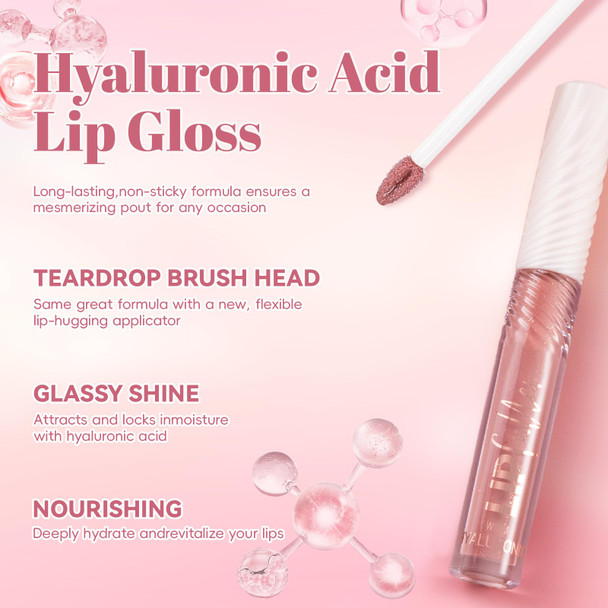 Noerrors High Glossy Lip Combo Trio Set Nude Pink Tined Lip Balm And Plumping Shimmer Lip Gloss With Deep Brown Lip Liner Hydrating Long-Lasting Waterproof Non-Sticky Lip Makeup Kit For Women