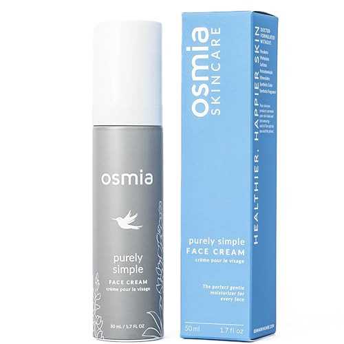 Osmia Skincare - Natural Purely Simple Face Cream For Sensitive + Reactive Skin Apricot Kernel Kukui Rose Chamomile Oils + Aloe Clean Beauty For Healthy Skin (1.7 Oz 50 Ml) Packaging