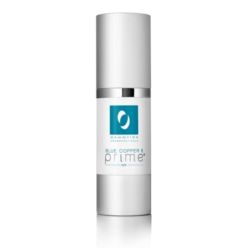 Osmotics Blue Copper 5 Prime Eye - Advanced Eye Repair Cream With Copper Peptides Reduces Fine Lines Wrinkles Dark Circles & Puffiness Lifts & Firms Delicate Skin 0.5Oz