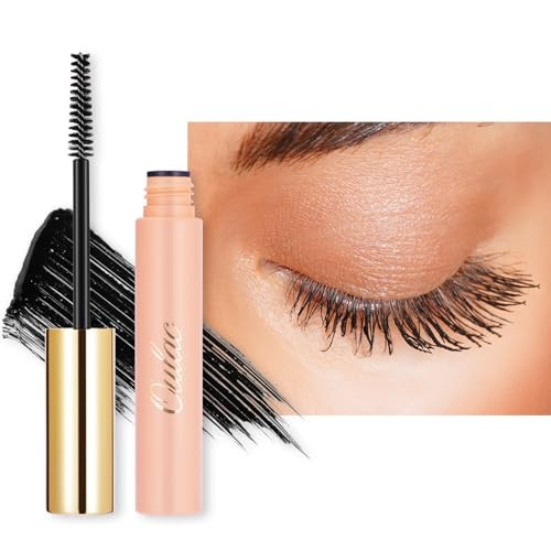 Oulac Waterproof Mascara Black Makeup Mascara Volume And Length Suitable For Sensitive Eyes Smooth Formula Smudge-Proof No Clumping Vegan & Clean Beauty 8.5G
