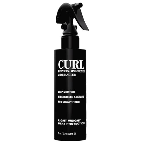 Pacinos Curl Leave In Conditioner And Detangler - Hydrating Curl Conditioner For Daily Use - Provides Frizz Control And Natural Shine 8 Oz