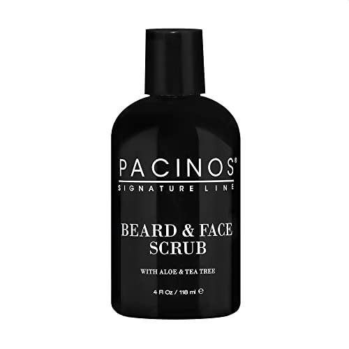 Pacinos Shave System Beard And Face Scrub Men's Skin Care Best Organic Natural Shampoo Aloe Vera And Tea Tree Extract Removes Impurities 4 Oz